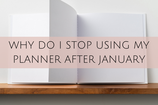 Planner left on a shelf unused